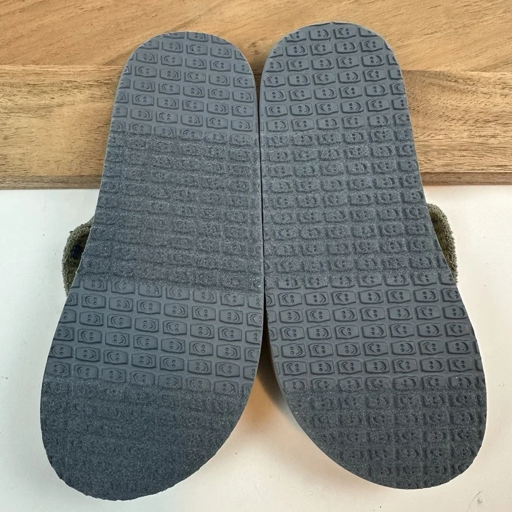 New NWT Big Kids Sanuk Fraidy Stacker Grateful Dead Flip Flops Sandals Sze 2-3 Y